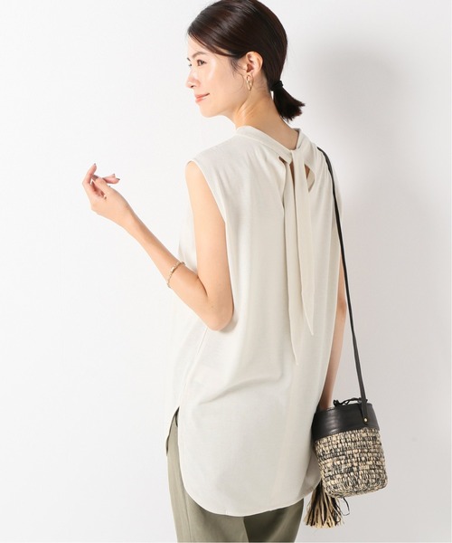 IENA(イエナ)の「バックボウノースリーブプルオーバー◆(Tシャツ/カットソー・レディース・ブラック/アイボリー・FREE)」の22枚目の写真