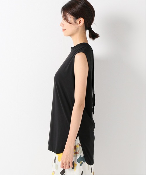 IENA(イエナ)の「バックボウノースリーブプルオーバー◆(Tシャツ/カットソー・レディース・ブラック/アイボリー・FREE)」の10枚目の写真