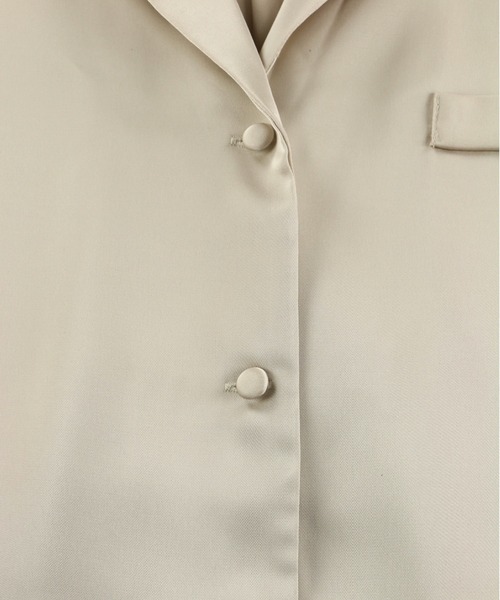 ALEXIA STAM（アリシアスタン）の「Satin Open Collar Shirt/サテンオープンカラーシャツ（シャツ/ブラウス・レディース・ベージュ/カーキ/ブルー・FREE）」の17枚目の写真