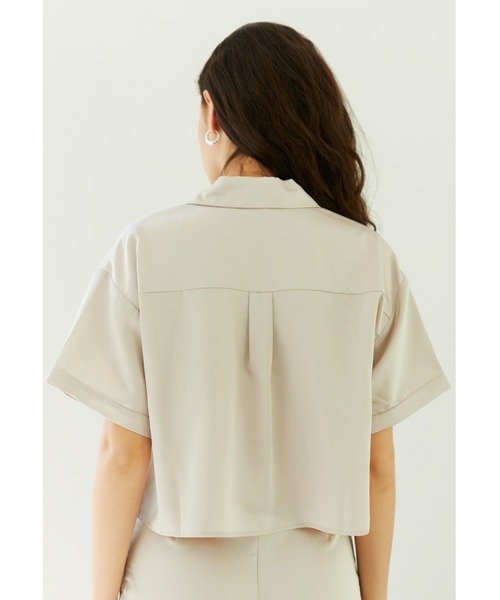 ALEXIA STAM Satin Shirt アイボリー Satin Shirt | ALEXIA STAM