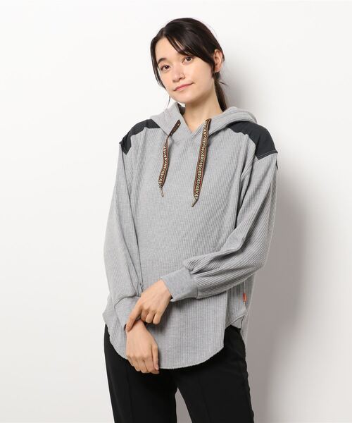 KRIFF MAYER Lady's Collection(クリフメイヤーレディースコレクション)の「サーマルチロリアンパーカー(パーカー・レディース・ブラック/ネイビー/ブラウン/グレー/オフホワイト/カラフル・MEDIUM/LARGE)」の1枚目の写真