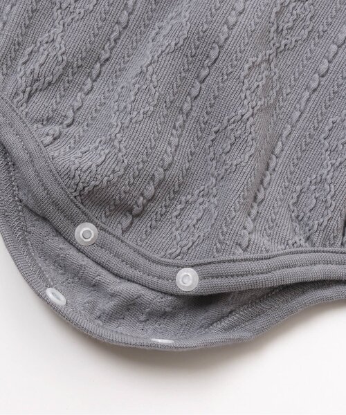 apres les cours（アプレレクール）の「/ケーブルジャガードボディースーツ（肌着・キッズ・アイボリー/サックスブルー・70/80）」の6枚目の写真