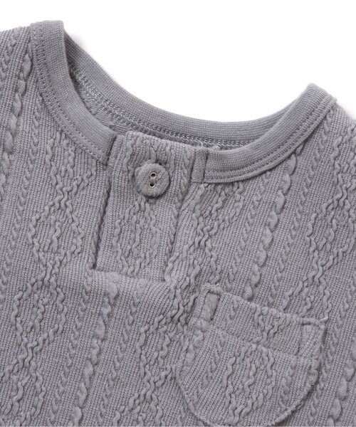 apres les cours（アプレレクール）の「/ケーブルジャガードボディースーツ（肌着・キッズ・アイボリー/サックスブルー・70/80）」の8枚目の写真