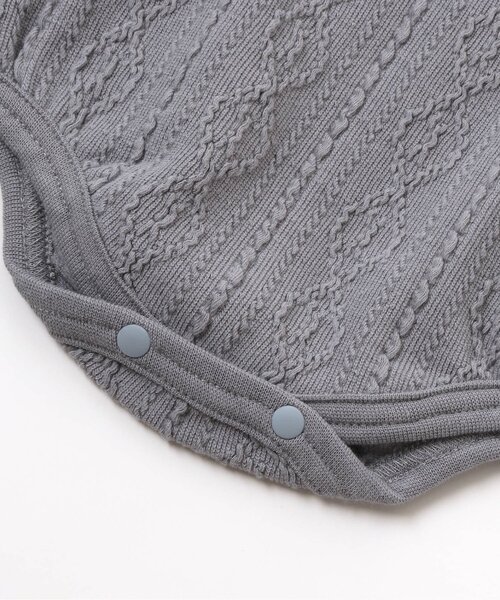 apres les cours（アプレレクール）の「/ケーブルジャガードボディースーツ（肌着・キッズ・アイボリー/サックスブルー・70/80）」の22枚目の写真