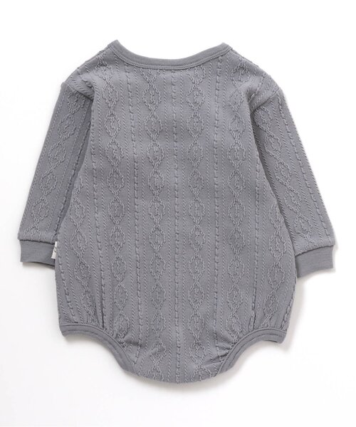 apres les cours（アプレレクール）の「/ケーブルジャガードボディースーツ（肌着・キッズ・アイボリー/サックスブルー・70/80）」の14枚目の写真