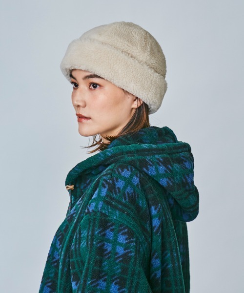 OVERRIDE（オーバーライド）の「OVERRIDE BOA WATCH SG（ニットキャップ/ビーニー・レディース・ホワイト/ブラウン/ベージュ・M/57.5cm）」の6枚目の写真