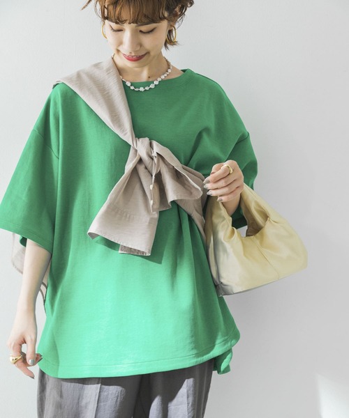 URBAN RESEARCH（アーバンリサーチ）の「オーバーTシャツ（Tシャツ/カットソー・レディース・オレンジ/グリーン/ベージュ系その他/ピンク・FREE）」の3枚目の写真