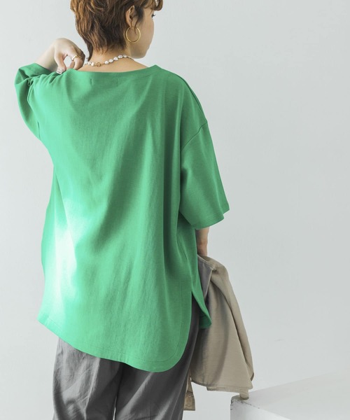 URBAN RESEARCH（アーバンリサーチ）の「オーバーTシャツ（Tシャツ/カットソー・レディース・オレンジ/グリーン/ベージュ系その他/ピンク・FREE）」の9枚目の写真