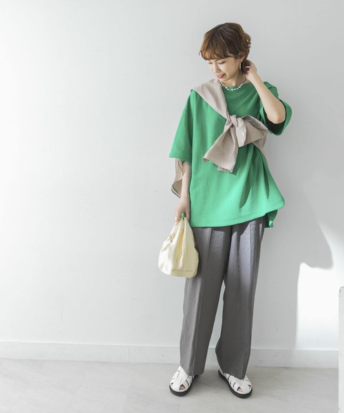 URBAN RESEARCH（アーバンリサーチ）の「オーバーTシャツ（Tシャツ/カットソー・レディース・オレンジ/グリーン/ベージュ系その他/ピンク・FREE）」の17枚目の写真