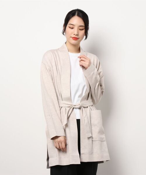 SISLEY（シスレー）の「スウェットガウンジャケット（その他アウター・レディース・ライトベージュ/ブラック・X-SMALL/MEDIUM/SMALL）」の7枚目の写真