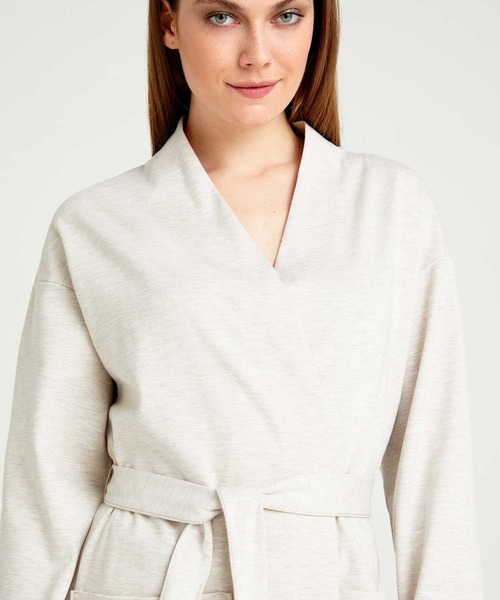 SISLEY（シスレー）の「スウェットガウンジャケット（その他アウター・レディース・ライトベージュ/ブラック・X-SMALL/MEDIUM/SMALL）」の14枚目の写真