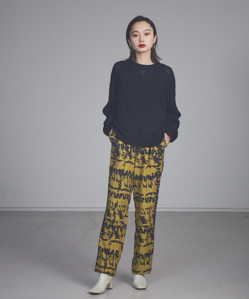 NOMINE(ノミネ)の「【展開店舗限定】透かし編みコンビニット(ニット/セーター・レディース・ブラック/ダークブラウン/レッド/ブルー/アイボリー・フリー)」の6枚目の写真