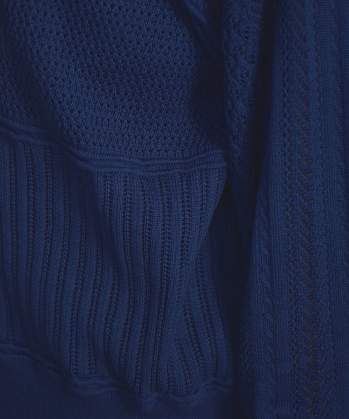 NOMINE(ノミネ)の「【展開店舗限定】透かし編みコンビニット(ニット/セーター・レディース・ブラック/ダークブラウン/レッド/ブルー/アイボリー・フリー)」の18枚目の写真