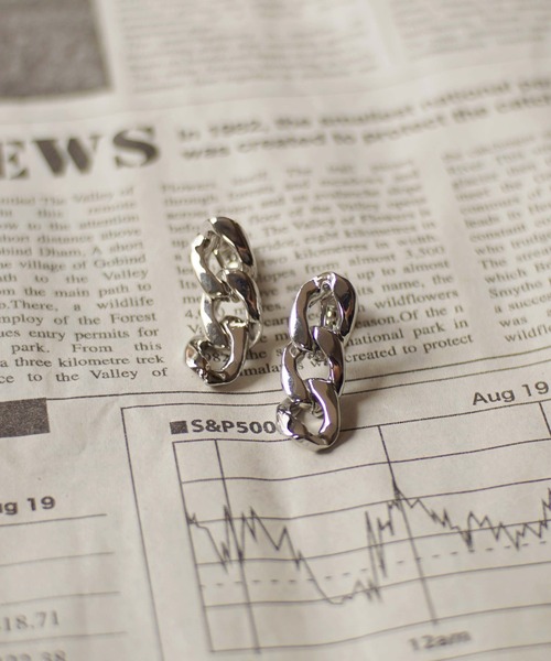 メタル 3連チェーン イヤリング（イヤリング）｜Port（ポート）の