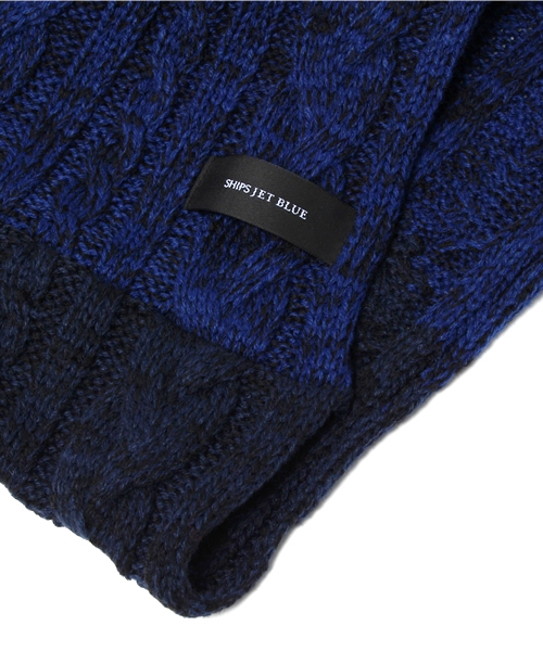 SHIPS JET BLUE（シップスジェットブルー）の「SHIPS JET BLUE(シップス ジェットブルー): ケーブル スヌード(マフラー)（マフラー・メンズ・ネイビー/グレー/ワイン・ONE SIZE）」の5枚目の写真