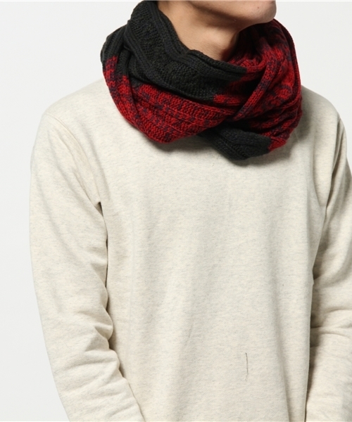 SHIPS JET BLUE（シップスジェットブルー）の「SHIPS JET BLUE(シップス ジェットブルー): ケーブル スヌード(マフラー)（マフラー・メンズ・ネイビー/グレー/ワイン・ONE SIZE）」の7枚目の写真