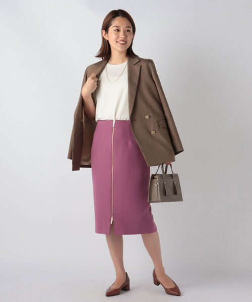 NOLLEY’S（ノーリーズ）の「ピンOX/チェックダブルジャケット（テーラードジャケット・レディース・ブラウン系その他/キャメル・36/38）」の4枚目の写真