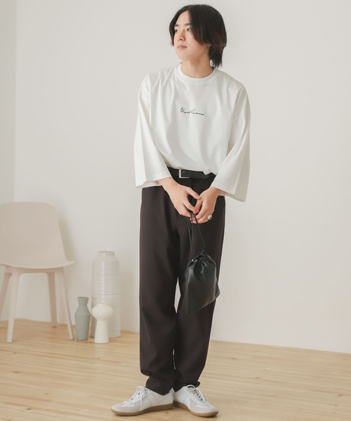 SENSE OF PLACE by URBAN RESEARCH（センスオブプレイスバイアーバンリサーチ）の「シシュウシルケットエクストラルーズTシャツ（Tシャツ/カットソー・メンズ・ブラック/ライトベージュ/ホワイト・ONE）」の11枚目の写真