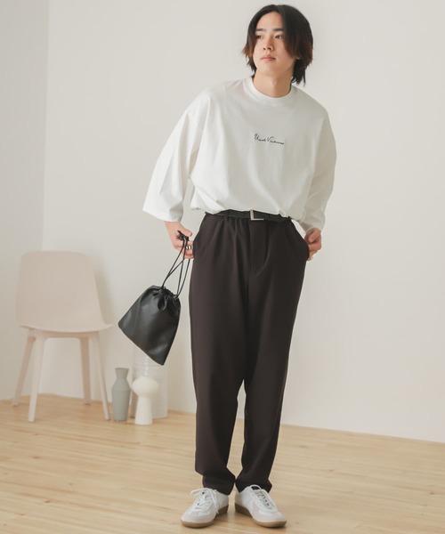 SENSE OF PLACE by URBAN RESEARCH（センスオブプレイスバイアーバンリサーチ）の「シシュウシルケットエクストラルーズTシャツ（Tシャツ/カットソー・メンズ・ブラック/ライトベージュ/ホワイト・ONE）」の21枚目の写真