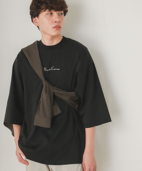 SENSE OF PLACE by URBAN RESEARCH（センスオブプレイスバイアーバンリサーチ）の「シシュウシルケットエクストラルーズTシャツ（Tシャツ/カットソー・メンズ・ブラック/ライトベージュ/ホワイト・ONE）」の8枚目の写真