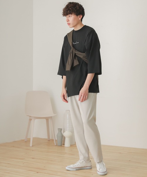 SENSE OF PLACE by URBAN RESEARCH（センスオブプレイスバイアーバンリサーチ）の「シシュウシルケットエクストラルーズTシャツ（Tシャツ/カットソー・メンズ・ブラック/ライトベージュ/ホワイト・ONE）」の12枚目の写真