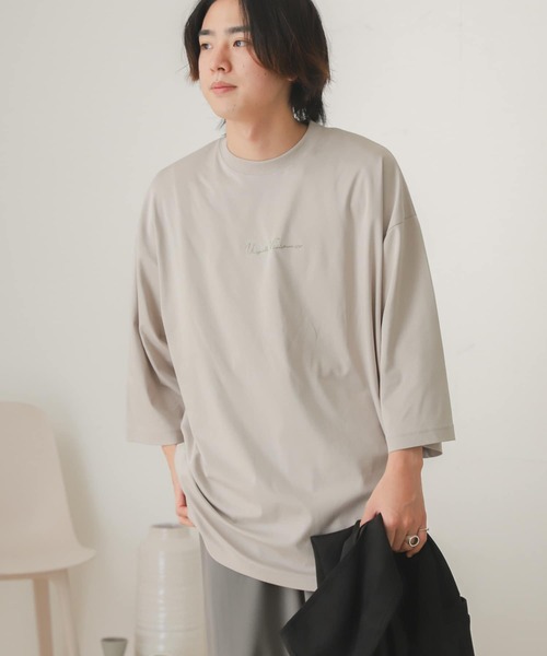 SENSE OF PLACE by URBAN RESEARCH（センスオブプレイスバイアーバンリサーチ）の「シシュウシルケットエクストラルーズTシャツ（Tシャツ/カットソー・メンズ・ブラック/ライトベージュ/ホワイト・ONE）」の22枚目の写真
