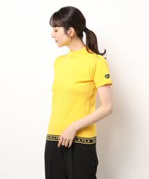 【FILA GOLF/フィラゴルフ】フロントロゴ ハイネック 半袖軽量ニット Tシャツ