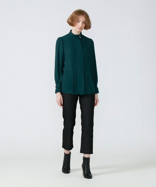 LOVELESS(ラブレス)の「ギャザーネック タックブラウス(シャツ/ブラウス・レディース・オフホワイト/グリーン/ブラック・34/36)」の10枚目の写真