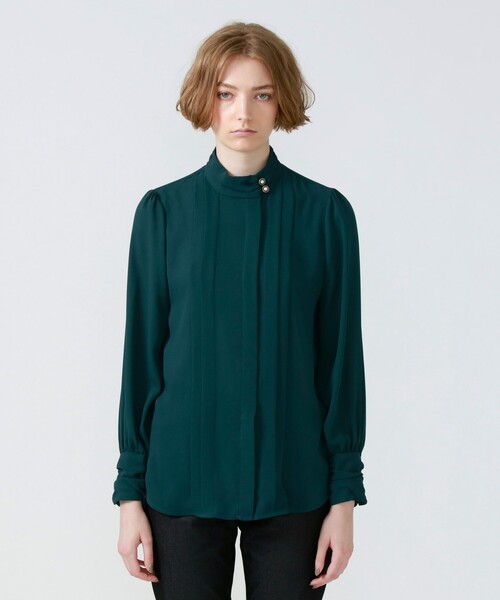 LOVELESS(ラブレス)の「ギャザーネック タックブラウス(シャツ/ブラウス・レディース・オフホワイト/グリーン/ブラック・34/36)」の12枚目の写真