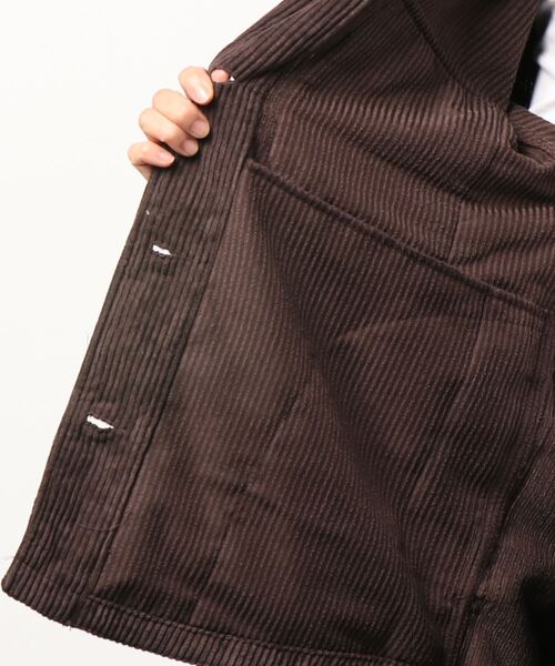 HONEYSUCKLE ROSE（ハニーサックルローズ）の「【HONEYSUCKLE ROSE】コーデュロイシャツアウター（シャツ/ブラウス・レディース・オフホワイト/ブラウン/ライトベージュ・M/L）」の5枚目の写真