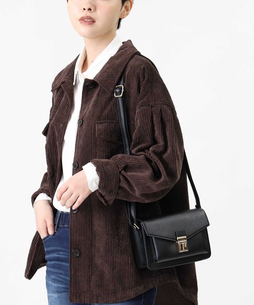 HONEYSUCKLE ROSE（ハニーサックルローズ）の「【HONEYSUCKLE ROSE】コーデュロイシャツアウター（シャツ/ブラウス・レディース・オフホワイト/ブラウン/ライトベージュ・M/L）」の3枚目の写真