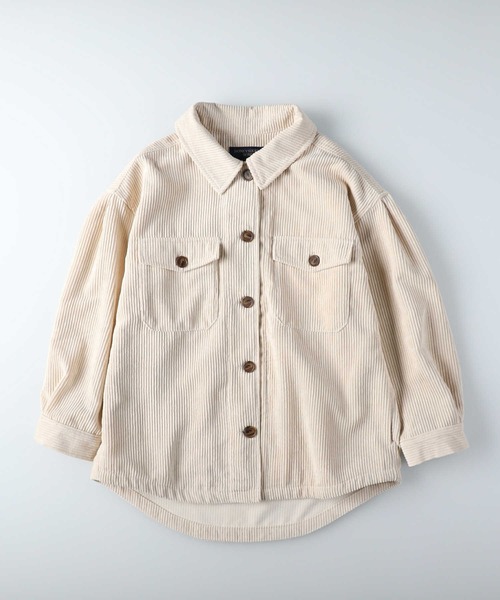 HONEYSUCKLE ROSE（ハニーサックルローズ）の「【HONEYSUCKLE ROSE】コーデュロイシャツアウター（シャツ/ブラウス・レディース・オフホワイト/ブラウン/ライトベージュ・M/L）」の18枚目の写真