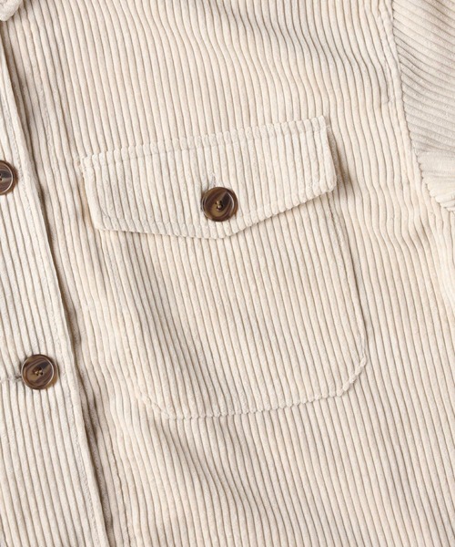 HONEYSUCKLE ROSE（ハニーサックルローズ）の「【HONEYSUCKLE ROSE】コーデュロイシャツアウター（シャツ/ブラウス・レディース・オフホワイト/ブラウン/ライトベージュ・M/L）」の20枚目の写真