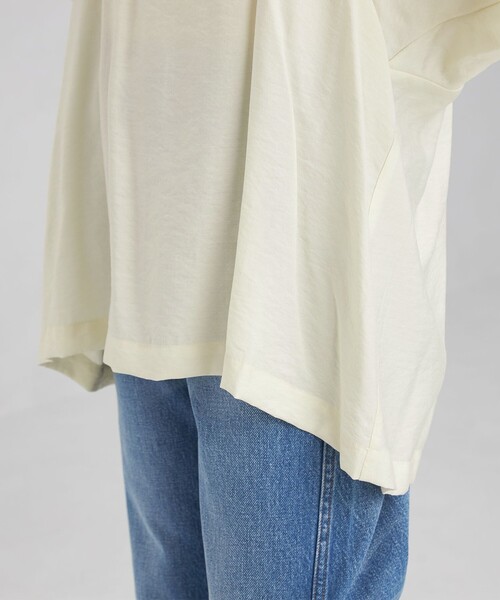 OUTERSUNSET（アウターサンセット）の「【別注】＜OUTERSUNSET life × green label relaxing＞スクエア ネック ブラウス（シャツ/ブラウス・レディース・ブラック/ナチュラル・FREE）」の7枚目の写真