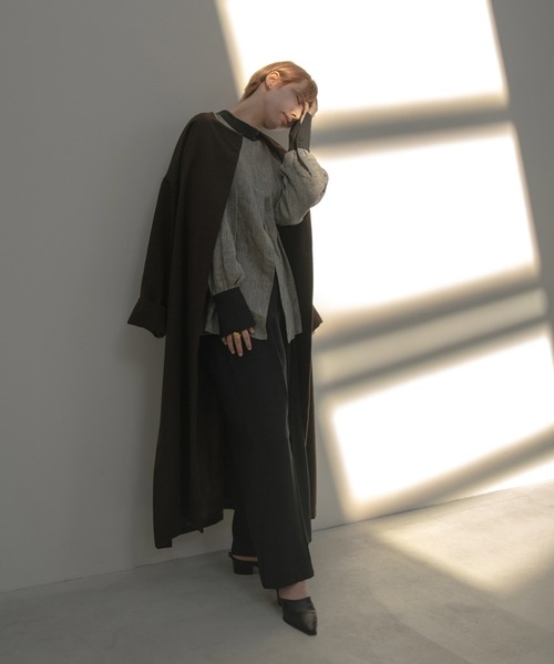 I_am(アイアム)の「tuck design high waist pants(その他パンツ・レディース・ブラック/ブラウン・S/M)」の12枚目の写真