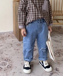 aimoha | 【aimoha-KIDS-】【新作】韓国子供服 ダメージ デニムパンツ(デニムパンツ)