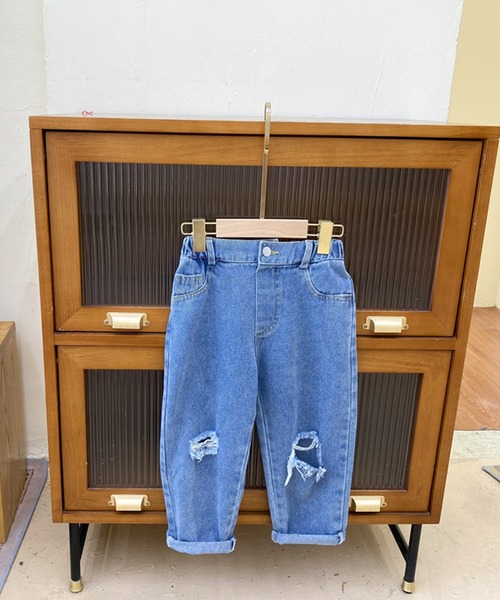 aimoha(アイモハ)の「【aimoha-KIDS-】【新作】韓国子供服 ダメージ デニムパンツ(デニムパンツ・キッズ・ブルー・110/80/100/130/90/120)」の11枚目の写真