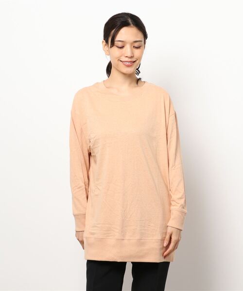 HANES(ヘインズ)の「【HANES/ヘインズ】UNDIES リサイクルコットンロングスリーブBIGTシャツ(ロンT) HW4-U501(Tシャツ/カットソー・レディース・ブラック/ホワイト/ベージュ・FREE)」の3枚目の写真