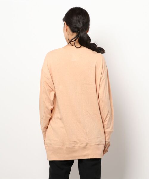 HANES(ヘインズ)の「【HANES/ヘインズ】UNDIES リサイクルコットンロングスリーブBIGTシャツ(ロンT) HW4-U501(Tシャツ/カットソー・レディース・ブラック/ホワイト/ベージュ・FREE)」の5枚目の写真