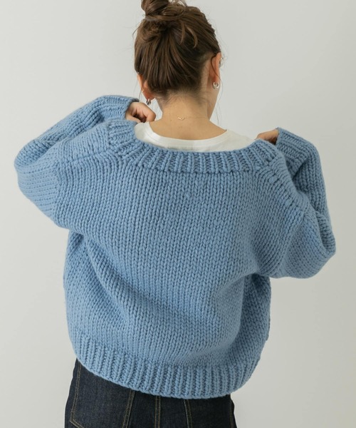 URBAN RESEARCH Sonny Label（アーバンリサーチサニーレーベル）の「ショート丈ハンドニットカーディガン（カーディガン/ボレロ・レディース・チャコールグレー/グレー系その他/ブルー系その他・FREE）」の11枚目の写真