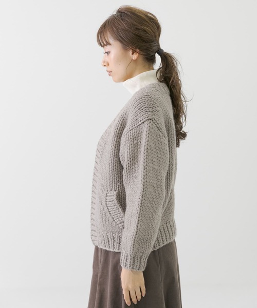 URBAN RESEARCH Sonny Label（アーバンリサーチサニーレーベル）の「ショート丈ハンドニットカーディガン（カーディガン/ボレロ・レディース・チャコールグレー/グレー系その他/ブルー系その他・FREE）」の16枚目の写真