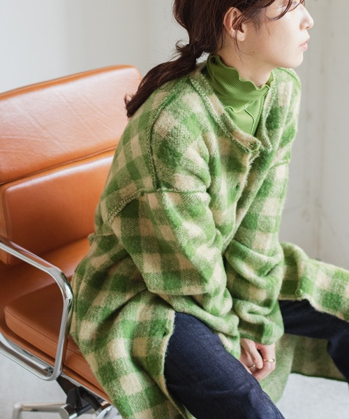 Kastane（カスタネ）の「【WEB限定カラーあり】テレコメロウハイネックロンT（Tシャツ/カットソー・レディース・オフホワイト/オレンジ/パープル/ブラウン/グリーン/ブラック・FREE）」の19枚目の写真