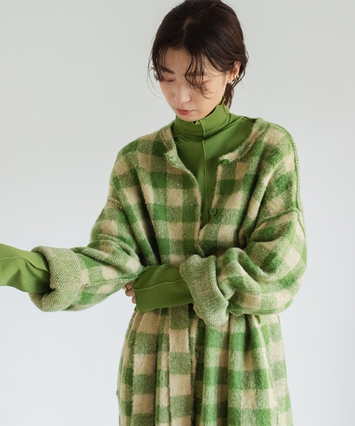 Kastane（カスタネ）の「【WEB限定カラーあり】テレコメロウハイネックロンT（Tシャツ/カットソー・レディース・オフホワイト/オレンジ/パープル/ブラウン/グリーン/ブラック・FREE）」の9枚目の写真