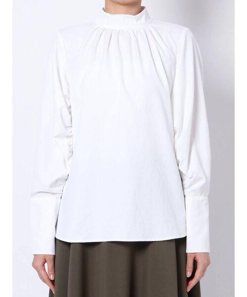 ELENDEEK（エレンディーク）の「シルキーハイネックロングカフスブラウス（シャツ/ブラウス・レディース・オフホワイト/ブラック/ラベンダー・FREE）」の11枚目の写真