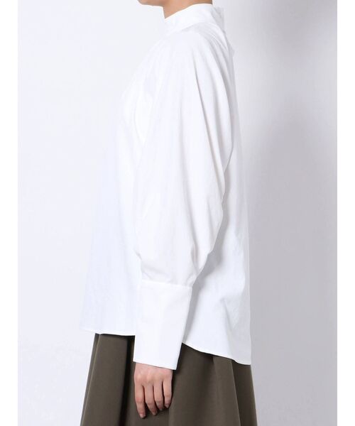 ELENDEEK（エレンディーク）の「シルキーハイネックロングカフスブラウス（シャツ/ブラウス・レディース・オフホワイト/ブラック/ラベンダー・FREE）」の5枚目の写真