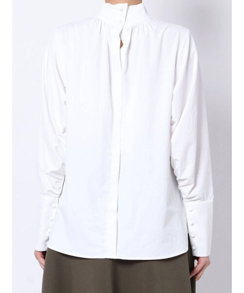 ELENDEEK（エレンディーク）の「シルキーハイネックロングカフスブラウス（シャツ/ブラウス・レディース・オフホワイト/ブラック/ラベンダー・FREE）」の12枚目の写真