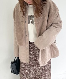 中綿キルトコート＆ボアベストセット