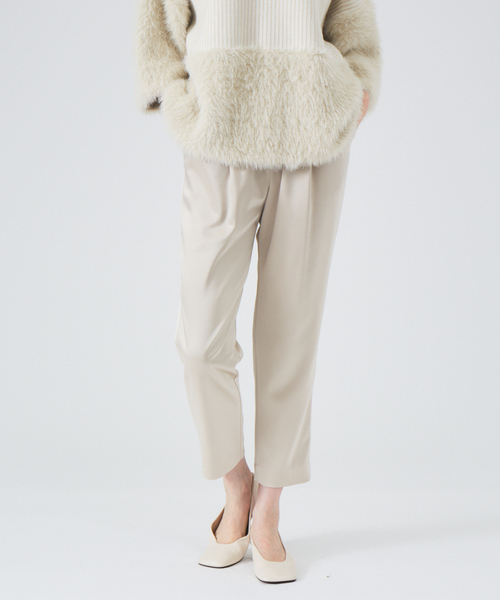 qualite(カリテ)の「アセテートサテンドロストパンツ(その他パンツ・レディース・ブラック/ベージュ/グリーン・40/38/36/34)」の3枚目の写真