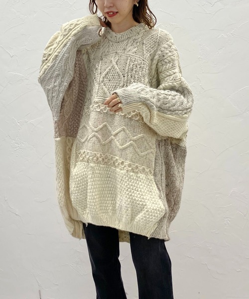 CAPRICIEUX LE'MAGE（カプリシューレマージュ）の「【Sunny Side Up/サニーサイドアップ】リメイクニット（ニット/セーター・レディース・アイボリー・FREE）」の5枚目の写真