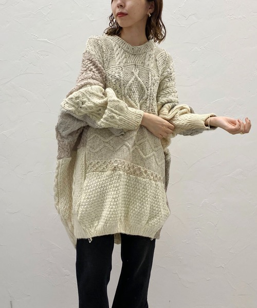 CAPRICIEUX LE'MAGE（カプリシューレマージュ）の「【Sunny Side Up/サニーサイドアップ】リメイクニット（ニット/セーター・レディース・アイボリー・FREE）」の6枚目の写真